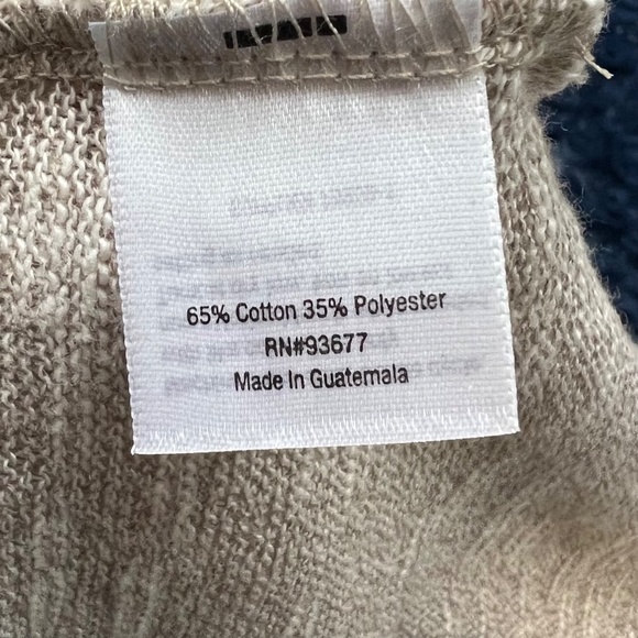 🔥2/$10 NWT🤩 |•ST. JOHN'S BAY•| Lightweight Spring Sweater Khaki Tan/Snowdrift XL - Picture 7 of 12